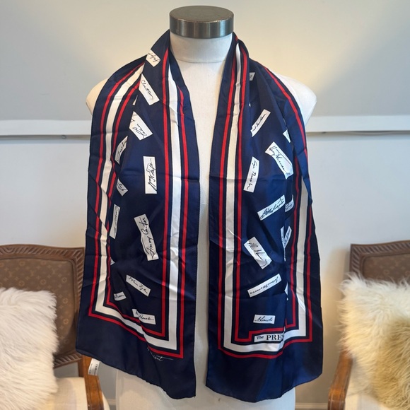 Vintage USA President’s Autograph Vintage Scarf - Made in Italy - Picture 1 of 10